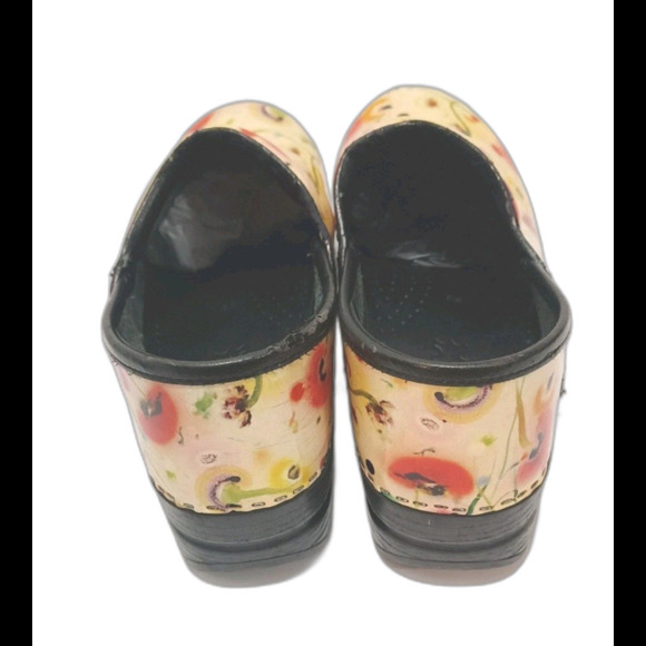 Dansko Floral Leather Professional Nursing Clogs Women's Size 38/ US 7.5 - Picture 4 of 6